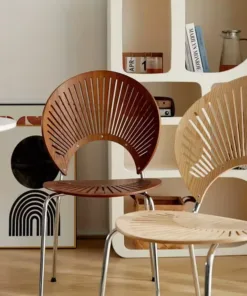 Nordic Solid Wood Dining Chair - Image 2