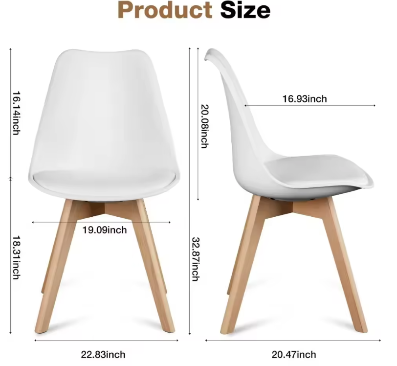 Modern Wooden Dining Chair - Image 3