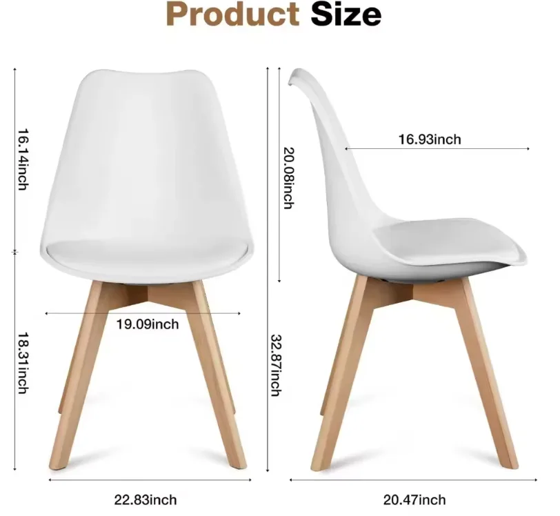 Modern Wooden Dining Chair - Image 3