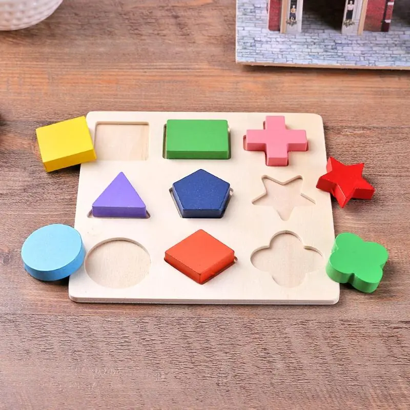 Geometric Educational Wooden Puzzle Toy - Image 4
