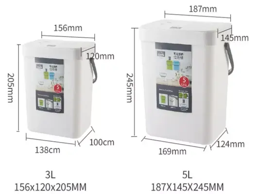 Space-saving Mount or Hang Kitchen Waste Bin Space-saving Mount or Hang Kitchen Waste Bin