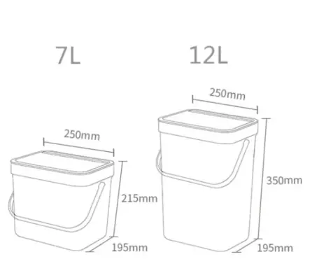 Space-saving Mount or Hang Kitchen Waste Bin Space-saving Mount or Hang Kitchen Waste Bin