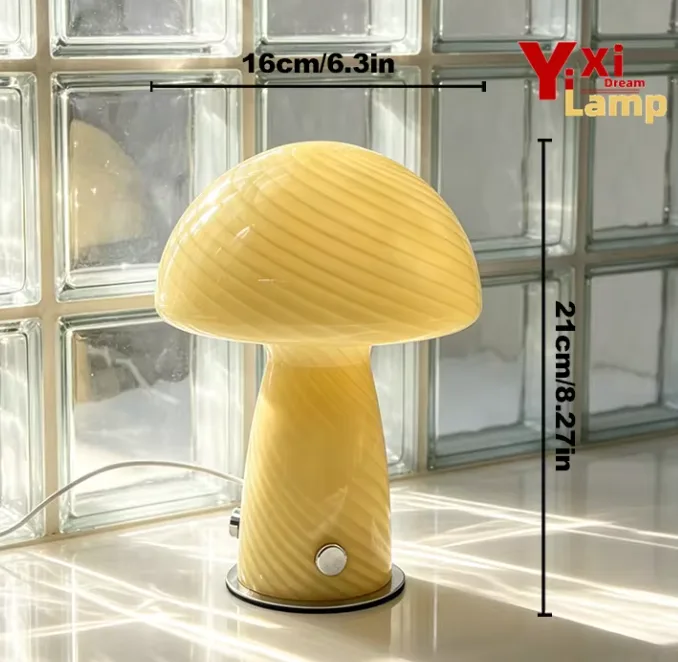 Glass Mushroom Table Lamp - Image 2